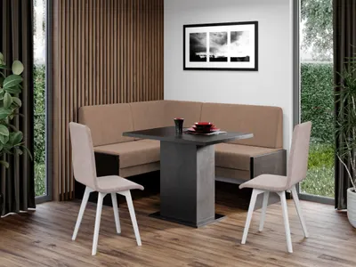 Set Coltar Bucatarie Smart Blur 4/Pal Wenge + Masa + 2 Scaune Rosa Rino 6