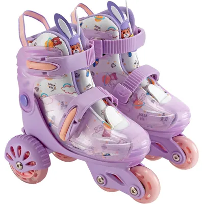 Role reglabile, Action One, incepatori, roti luminoase, S (31-34), Lila
