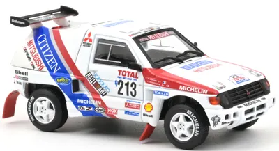 Model de colecție NOREV Curse: Mașini - Mitsubishi Pajero (1992) Dakar Rally #213 K.Shinozuka