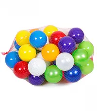 Set bile colorate din plastic 50 piese 9 cm