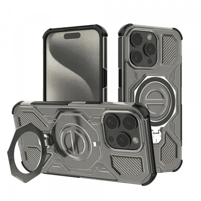 Husa pentru Apple iPhone 15 Pro, Techsuit, Carbon Shield Pro, Fumurie