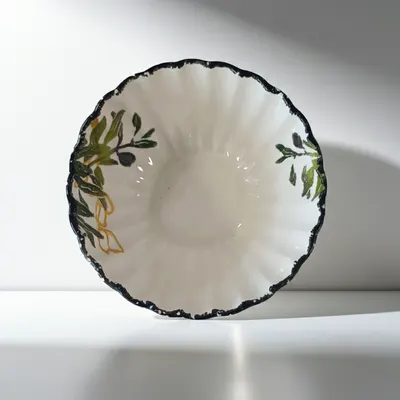 Bol ceramic Morello - Olive, 16 cm, decor măsline