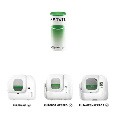 Rola compacta de saci PETKIT litiera pisici Cat Waste Bag Set pentru Litiera Smart PETKIT Pura Max 2/ Purobot Max Pro - Default Title