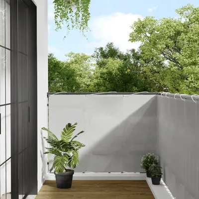 Gossi paravan de balcon gri deschis 120x500 cm 100% poliester oxford