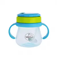 Cana anticurgere Minut Baby cu pai mobil 250 ml blue
