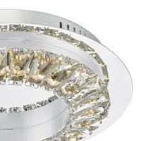 Lampa tavan Altamura Flush Polished Chrome & Crystal LED
