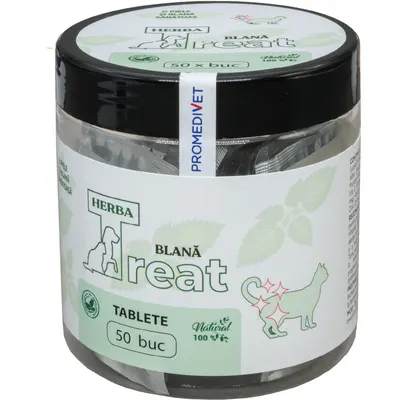 Herba-Treat tablete pisici blana cutii 50 tbl*0.3gr