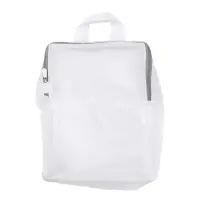 Plase de rufe cu mâner și fermoar - alb (set 10 buc) - 40x50x10cm