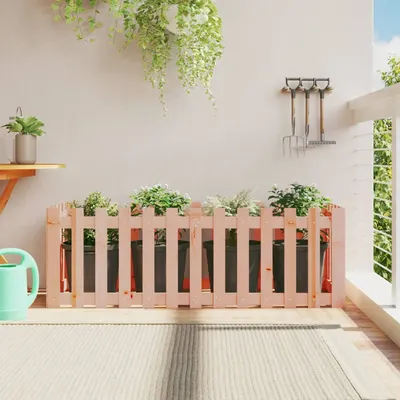 vidaXL Pat înălțat grădină cu design gard 150x50x50 cm lemn douglas
