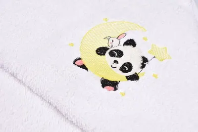 Prosop de baie cu gluga model panda 75x75 cm