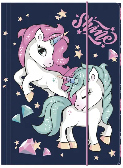 Mapă cu elastic Derform Unicorn 14 - A4