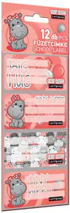 Etichete școlare Lizzy Card Lollipop - Thiny Hippo, 12 buc