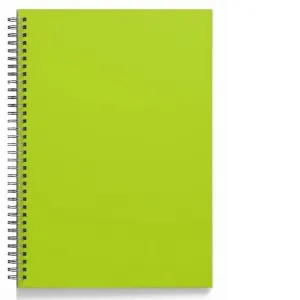 Caiet A5 cu spira, 60 file matematica, 60g/mp, PP 280 microni, verde