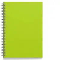Caiet A5 cu spira, 60 file matematica, 60g/mp, PP 280 microni, verde