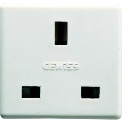 British Standard Priza 250v Ac - 2p+e 13a - 2 Modules - System White