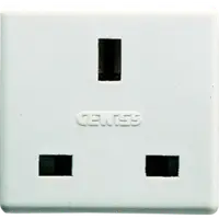 British Standard Priza 250v Ac - 2p+e 13a - 2 Modules - System White