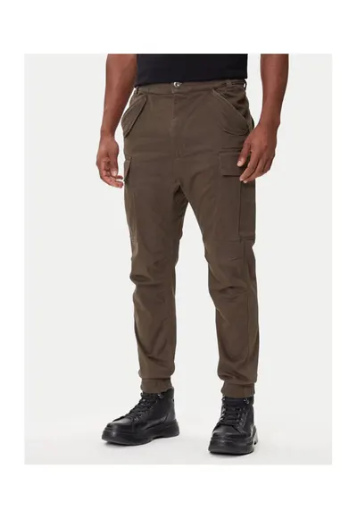 Pantaloni Barbati - 207946941 - Bumbac - Elastan - Verde - Verde