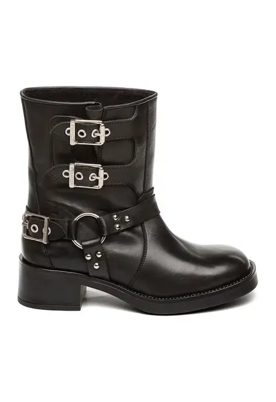 Ghete de piele Becase - Negru