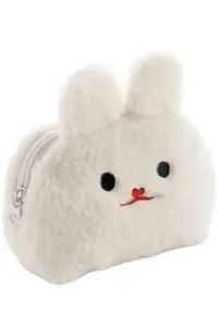 Portfard Soft Curly alb
