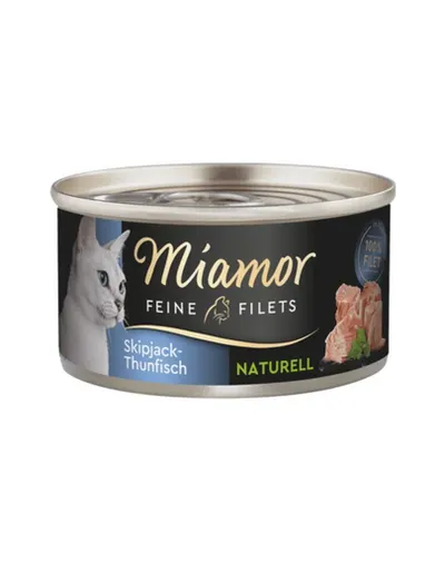 MIAMOR Feine Filets Naturell Skipjack Tuna 80g ton Skipjack in sos propriu, hrana pisica