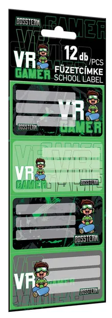 Etichete școlare Lizzy Card Bossteam VR Gamer -12 buc
