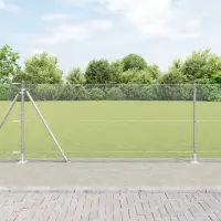 vidaXL Gard hexagonal cu bază din beton 100 x 0,8 m Oțel Galvanizat