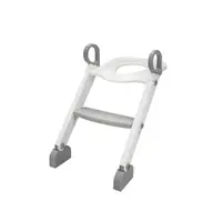 Reductor cu scarita, BabyTrold, Pentru toaleta, Sezut ergonomic, 40x40x37 cm, Alb