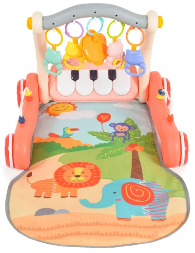 Jucărie multifuncțională 2 în 1 Moni Toys - Pian, roz