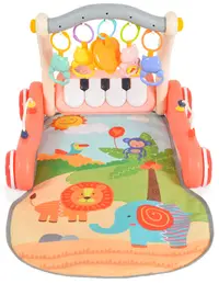 Jucărie multifuncțională 2 în 1 Moni Toys - Pian, roz