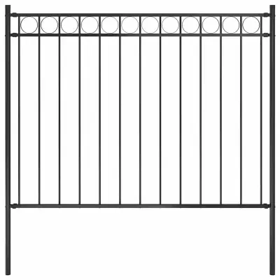 vidaXL Gard de grădină ASSEN oțel 1,7x1,2 m negru