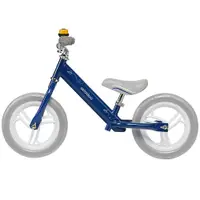 Bicicleta fara pedale Skiddou Nils Denim Bleumarin 12 inch, cadru din aluminiu ultra-usoara, scaun reglabil de la 33 la 39 cm, roti spuma EVA+PU, de la 2 ani, include sonerie pentru bicicleta, volan cu blocare prin rotire