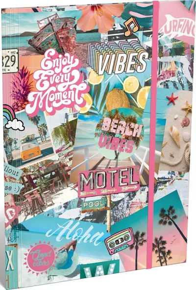 Mapa cu elastic A4 Lizzy Card - Good vibes beach