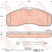 Set placute frana, frana disc TRW GDB1694