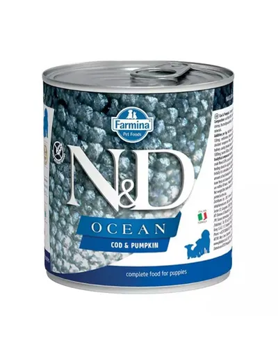FARMINA N&D Oceean Dog Puppy Codfish, pumpkin 285 g hrana umeda cu cod si dovleac pentru catei