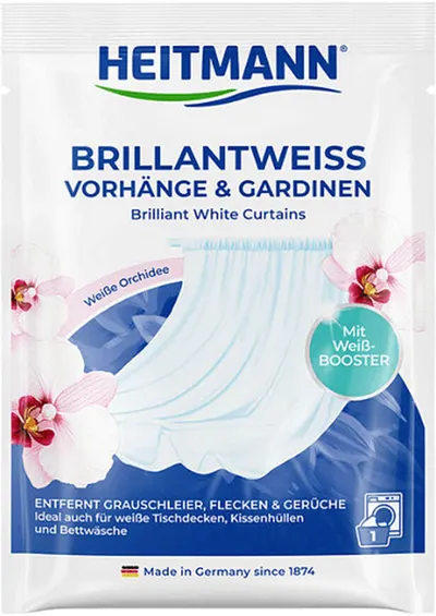 Detergent de albire pentru perdele Heitmann - Brillantweiss, 50 g