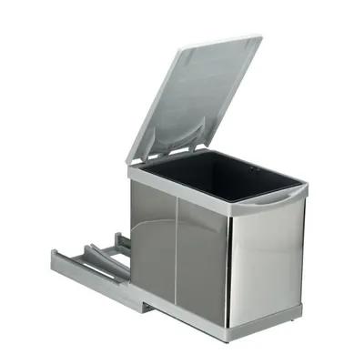 Cos Gunoi Model 21700, 230x385x375 mm, 1 Cuva x16 L, Finisaj Inox