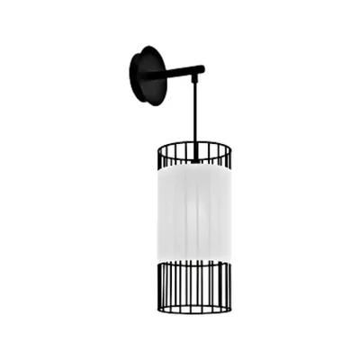 Shade for Wall luminaire Marausa black/Textil white IP20