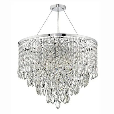 Lampa suspendata Pescara 5 Light Round Pendant Decorative Crystal