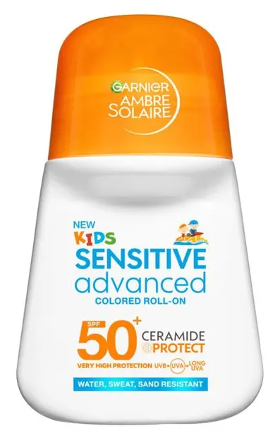 Garnier Ambre Solaire Roll-on de protecție solară pentru copii, SPF50+, 50 ml