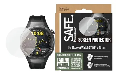 Protector de sticlă SAFE - Huawei Watch GT5 Pro, 42mm, transparent