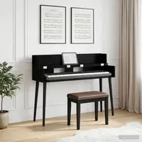 vidaXL Birou de studio Stejar Negru 130 x 40 x 19,5 cm Lemn prelucrat