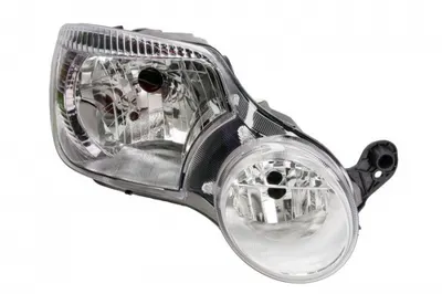 Far dreapta (H4 H7, reglaj electric, cu motoras, fundal argintiu) SKODA YETI 2009-2013