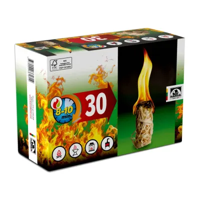 Aprinzatoare lana de lemn ECOLOGICE - 30 bucati