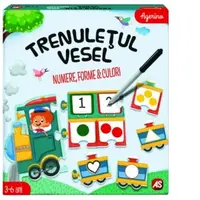 Trenuletul vesel. Numere, forme si culori