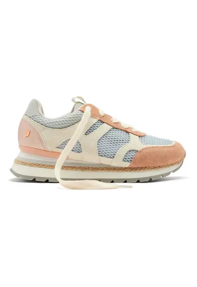 Pantofi sport din piele intoarsa cu insertii din plasa Eddington - Gri