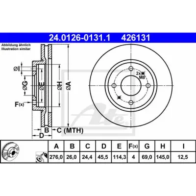 Disc frana ATE 24.0126-0131.1