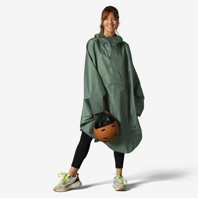 Poncho Ploaie Ciclism Oraș 100 Verde