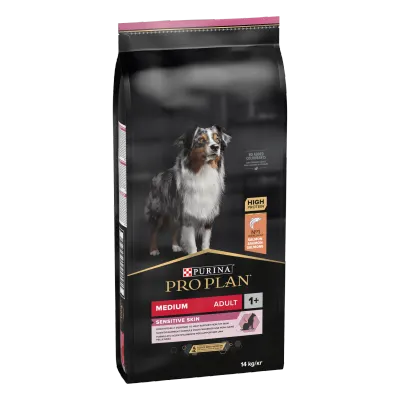 PURINA PRO PLAN ADULT Sensitive Skin, Talie Medie, Somon, 10 kg