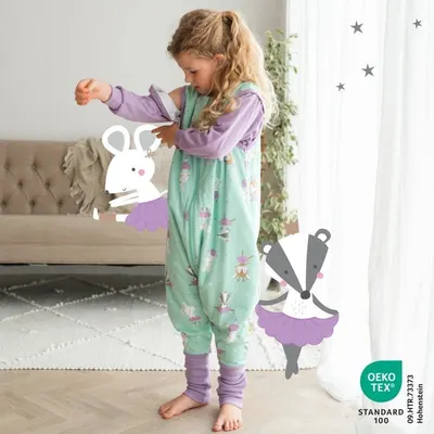 Sac de dormit cu picioruse si maneca lunga detasabila Ballerina 80 cm + manseta 1.0 Tog