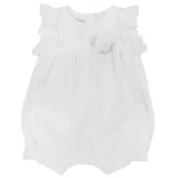 Salopeta bebelusi Chicco broderie engleza, Alb, 01687-70MFCO
